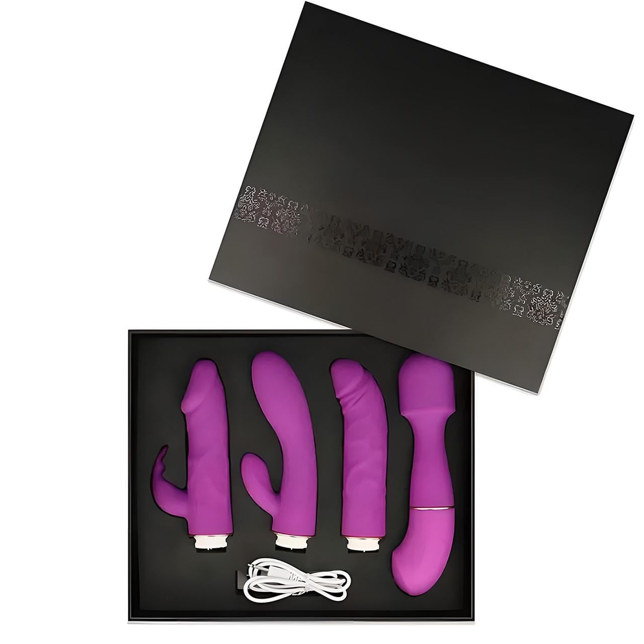 Набор силиконовых вибраторов WeLove 4в1 USB (AM25NR)