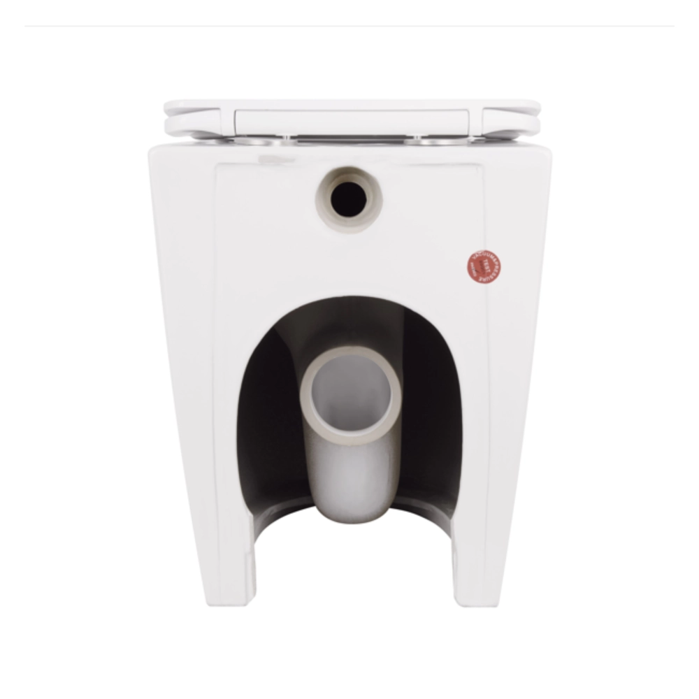 Унітаз підвісний безобідковий Qtap Robin круглий із сидінням Soft-close та системою змиву Tornado Ultra Quite 52 см Білий (QT13332381AW) - фото 3 Унітаз підвісний безобідковий Qtap Robin круглий із сидінням Soft-close та системою змиву Tornado Ultra Quite 52 см Білий (QT13332381AW) - фото 3