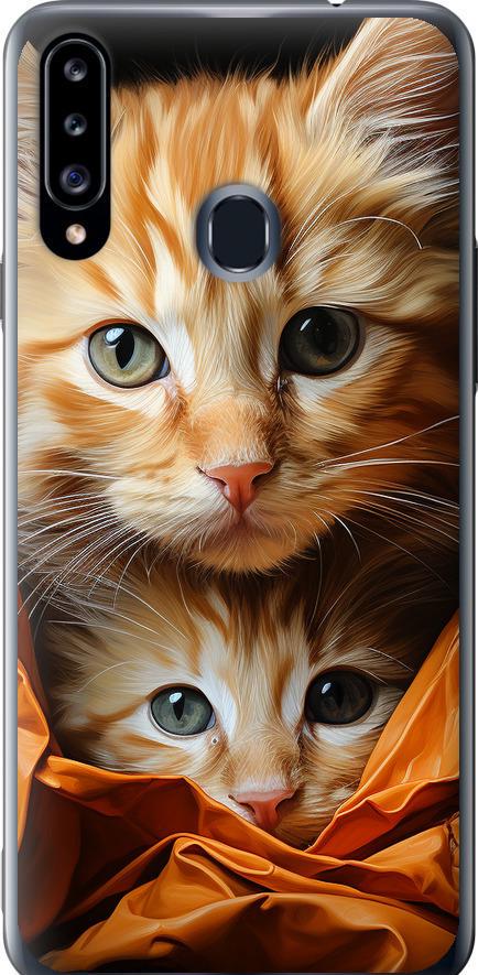 Чехол на Samsung Galaxy A20s A207F Котики 2 (5664u-1775-42517) Чехол на Samsung Galaxy A20s A207F Котики 2 (5664u-1775-42517)