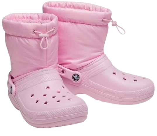 Чоботи  жіночі Crocs Classic Lined Neo Puff Boot Pink р. 37-38 Рожевий (26814)