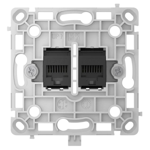 Механизм интернет розетки Ajax OutletCore LAN до 1 Гбит/с CAT.5e и CAT.6 для 4K Black (31022221)