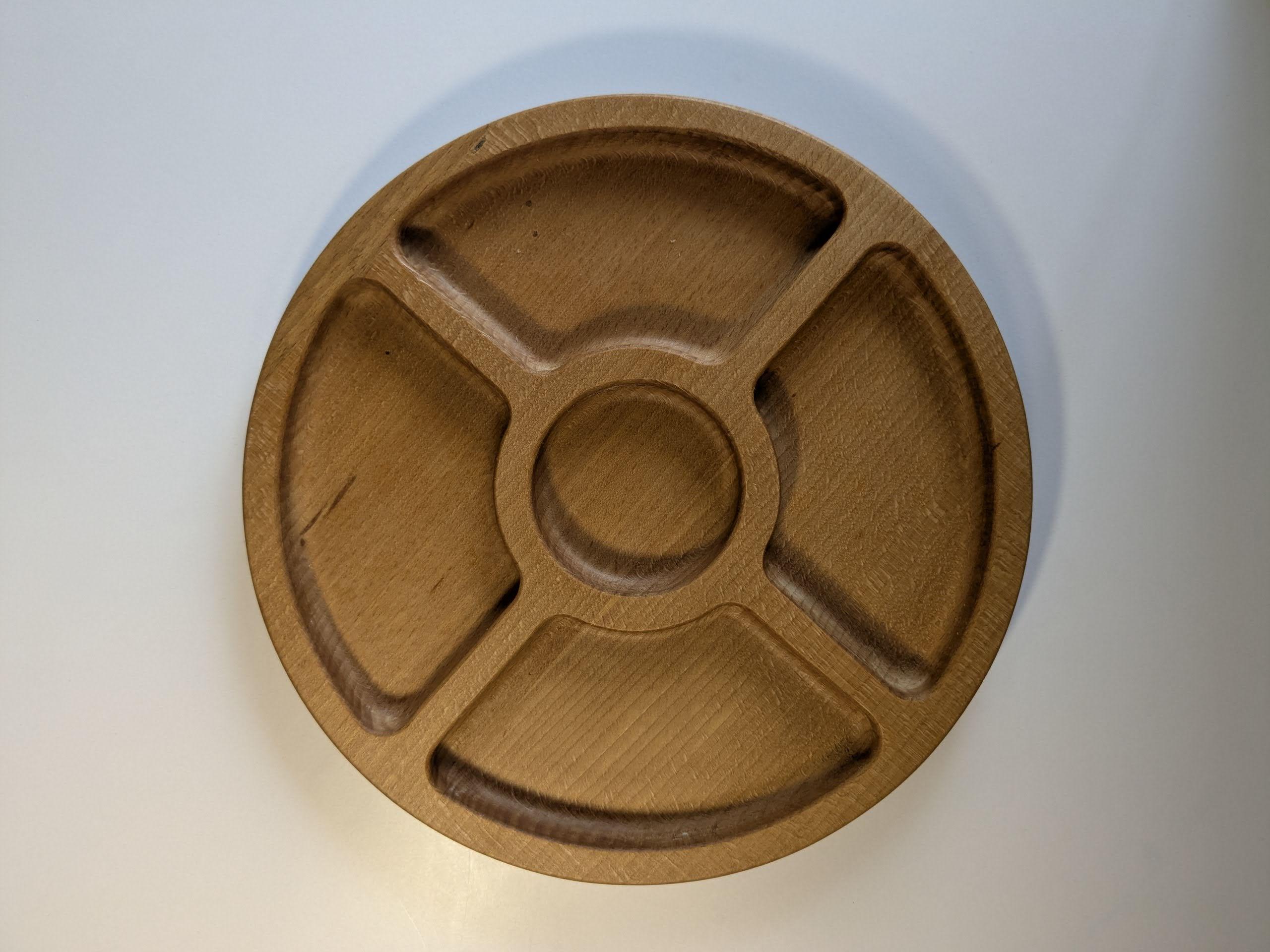 Менажниця кругла дерев’яна з ясеня d 250 мм (SP-001) - фото 3