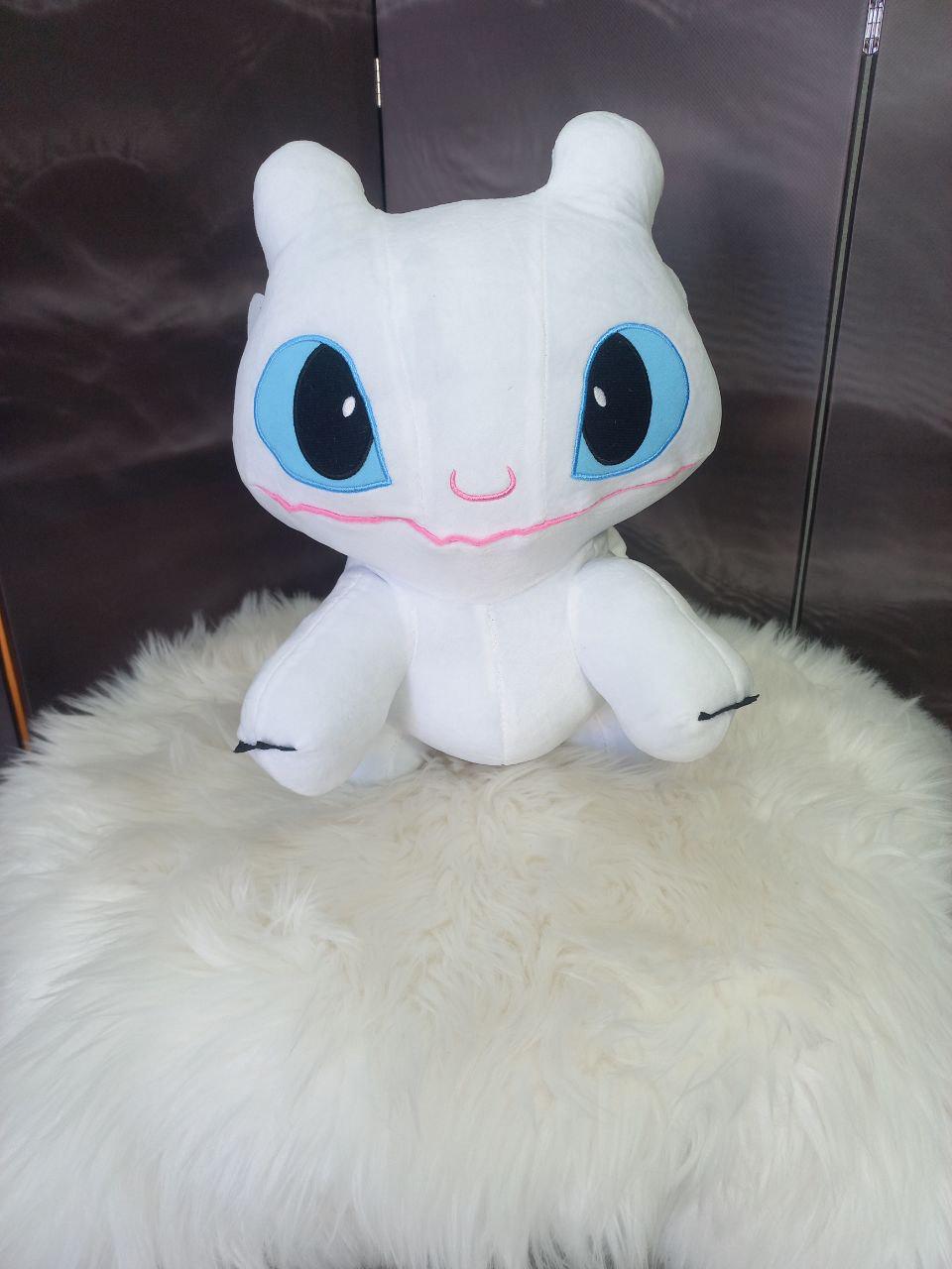 Мягкая игрушка дракон Беззубик дневная фурия Как приручить дракона 40 см Белый (9082/40) - фото 2