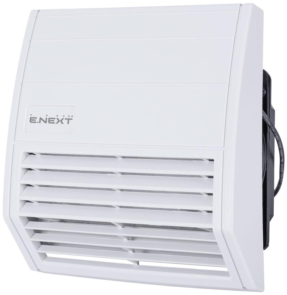 Вентилятор E.NEXT e.climat.fanfilter.pro.125 с решеткой и фильтром 60 м3/ч 230V 125х125 мм IP55 (s0103022)