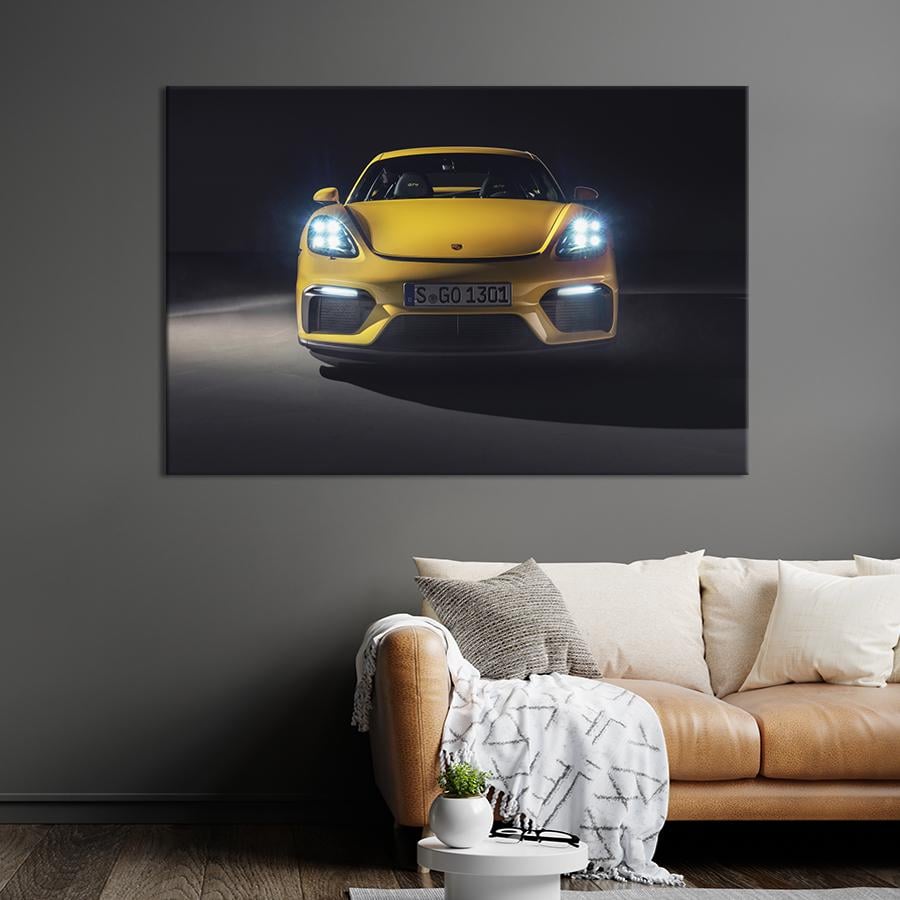Картина на холсте Люксовый Porsche 718 Cayman GT4 75x50 см (1384-1)
