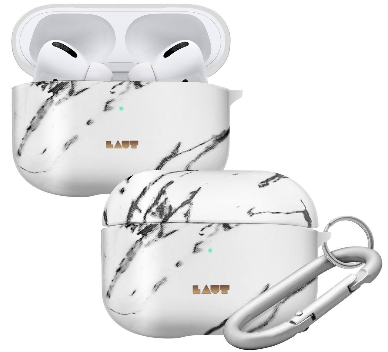 Чехол для наушников мраморный Laut Huex Elements Case for AirPods Pro, White Maromour (L_APP_HXE_MW)