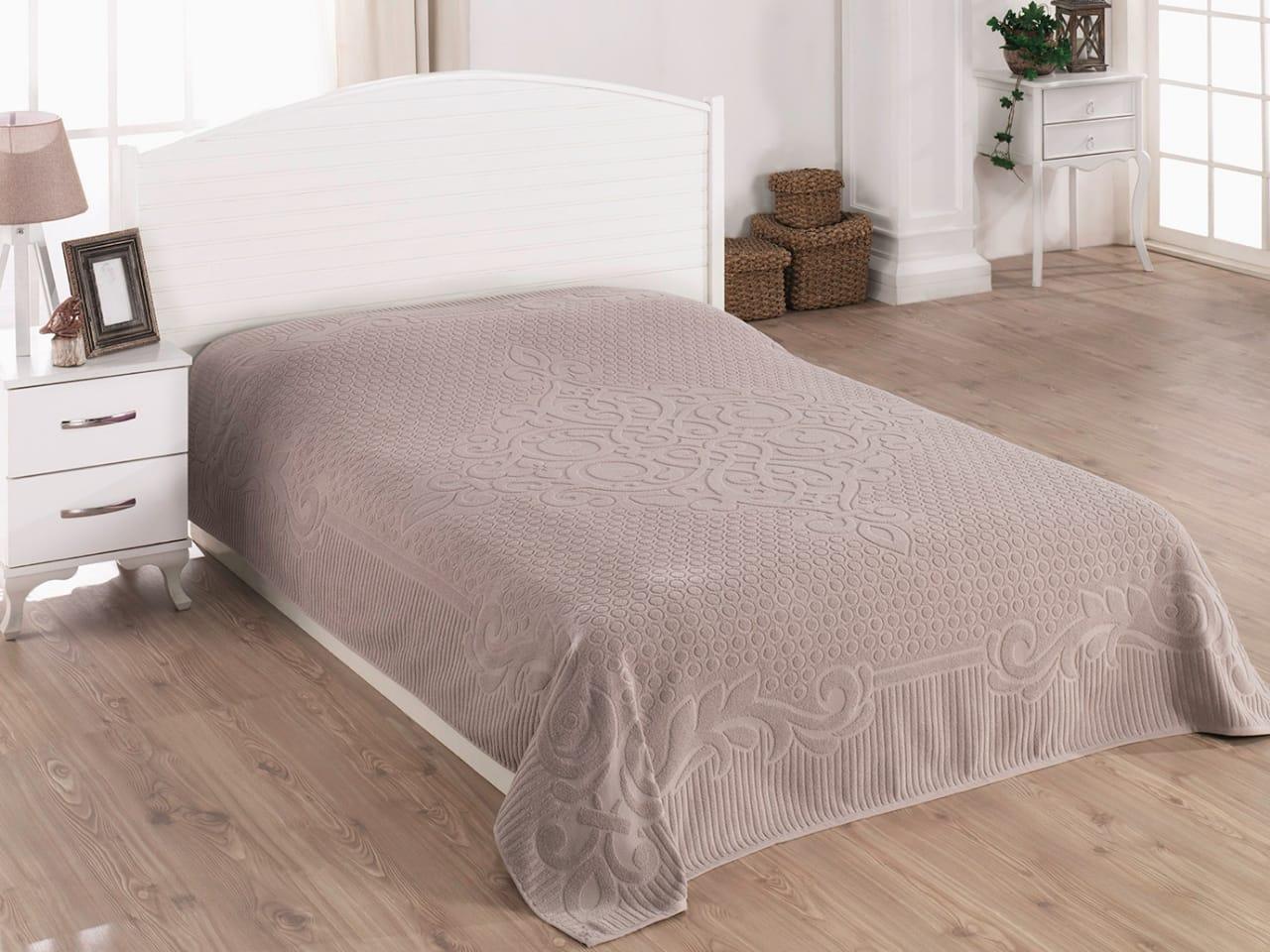 Простынь махровая Gulkan 190х220 см Коричневый Простынь махровая Gulkan 190х220 см Коричневый