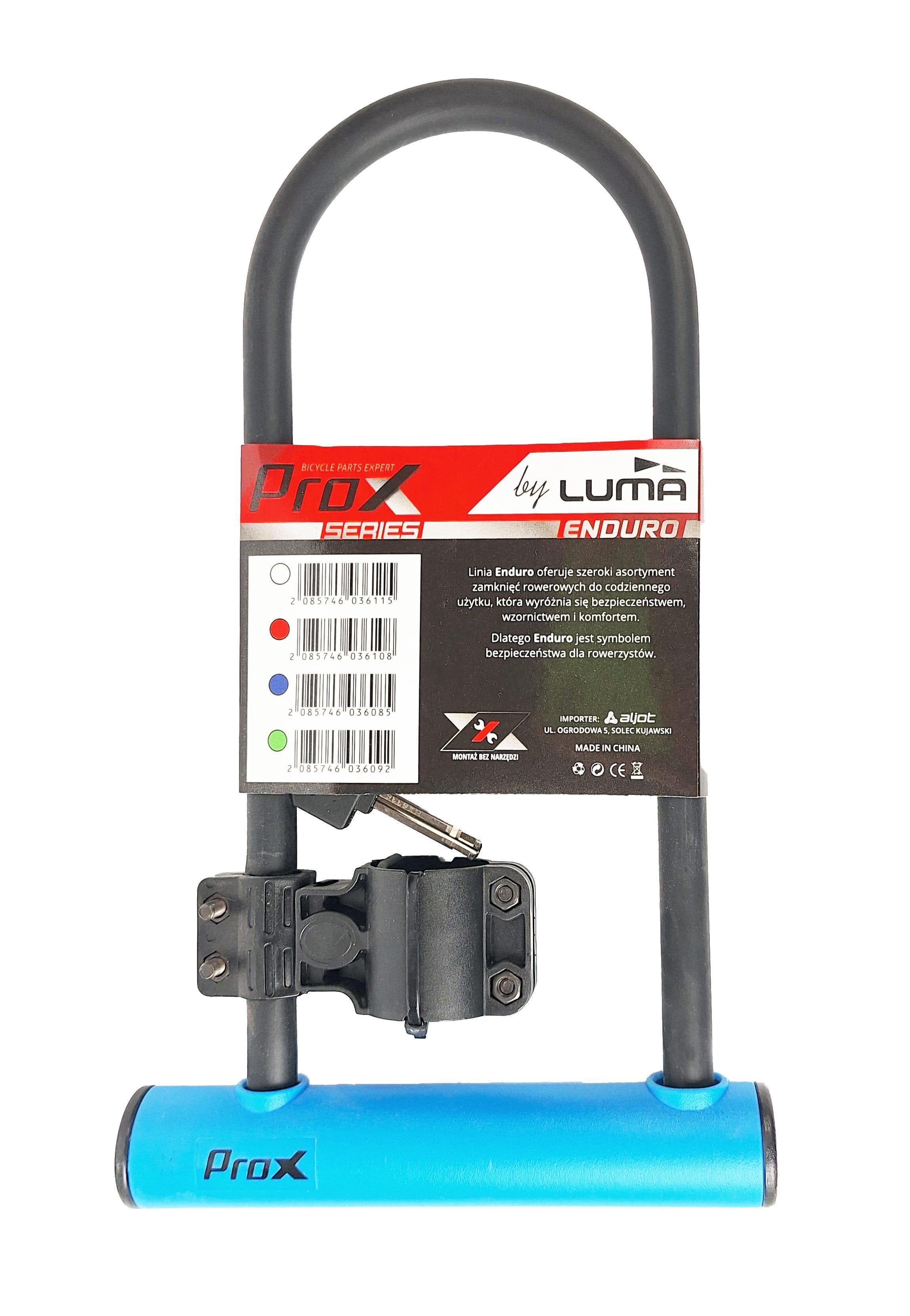 Замок велосипедний ProX U-LOCK під ключ 180x320 мм Чорно-синій (G0000171)