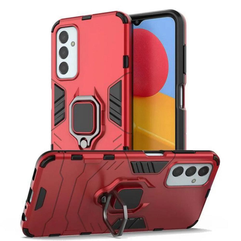 Противоударный чехол Samsung Galaxy M13 M135 (подставка кольцо) Red (29703-2D)