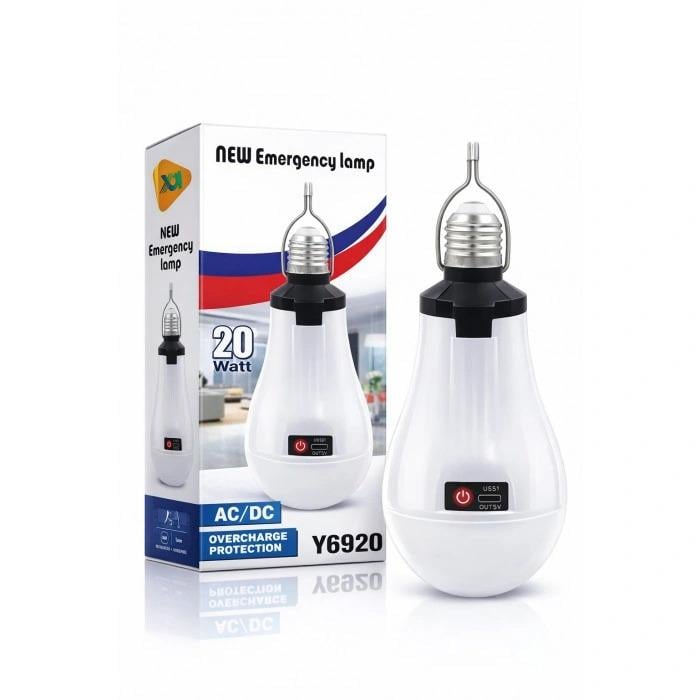 Світильник акумуляторний з гачком 20 Вт/Е27 USB (SS-6920)