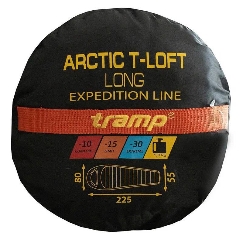 Спальный мешок Tramp Arctic Long левый 225/80-55 см Orange/Grey (UTRS-048L-L) - фото 8