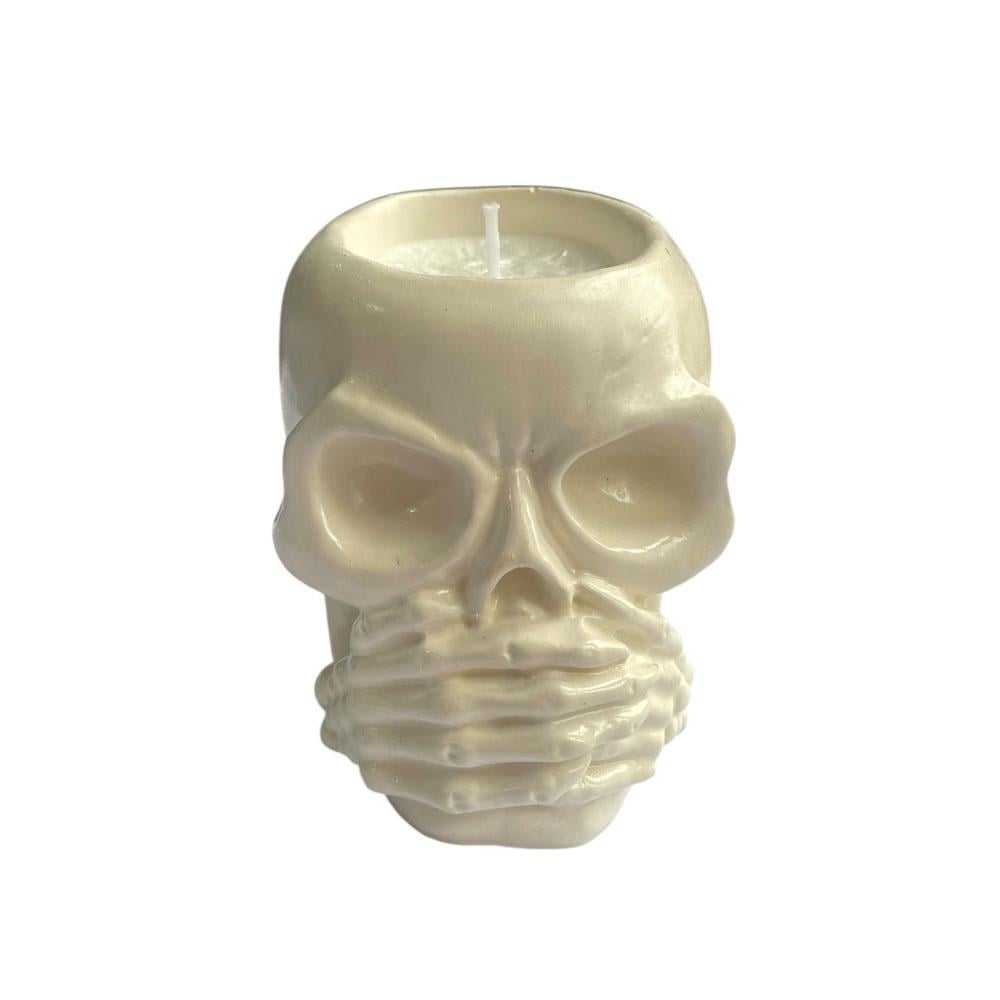 Свеча в белом кашпо в виде черепа не говорит в подарочной коробке (TA0165_1) Свеча в белом кашпо в виде черепа не говорит в подарочной коробке (TA0165_1)