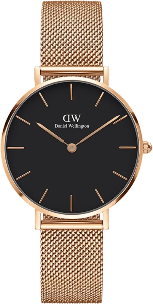Наручные часы женские Daniel Wellington Petite Melrose DW00100217 со стальным корпусом WR 30 м Черный (3149529147)