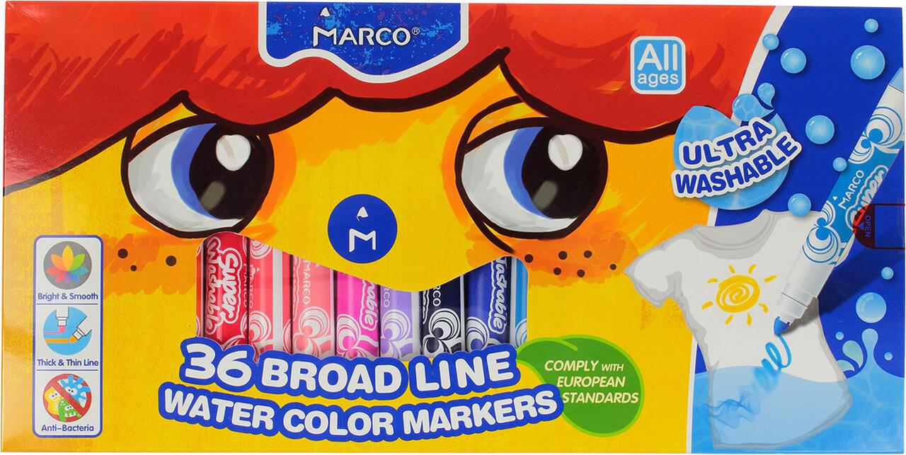Фломастеры Marco Super Washable Jumbo 36 цветов (1632-36CB)
