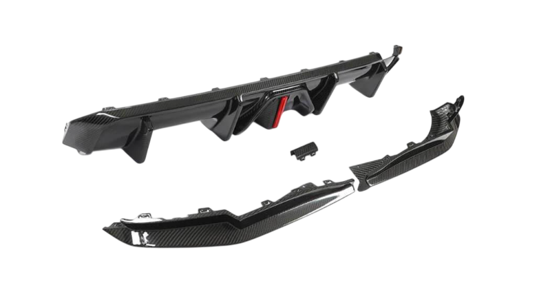 Диффузор заднего бампера DDCarbon V5 для G82/G83 2021+ для BMW 4 серия G22/23/26 2020- гг. натуральный карбон сухой (137044)