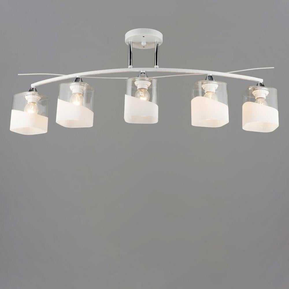 Люстра потолочная Light House SRS-20365/5 WT+CH Белый/Хром