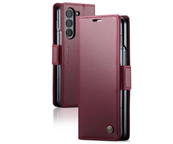 Чехол книжка CaseMe Leather Magnet Case для Samsung Galaxy Fold5 Бордовый