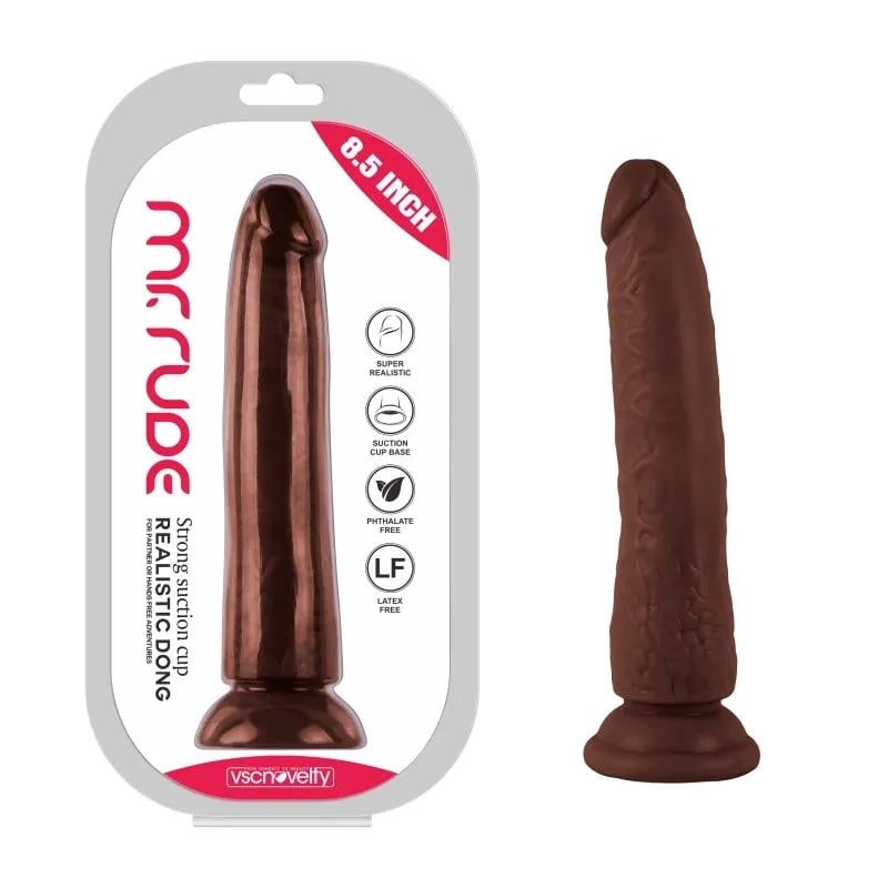 Фаллоимитатор на присоске Mr. Rude Realistic Dong 8,5" Brown (1000062886)