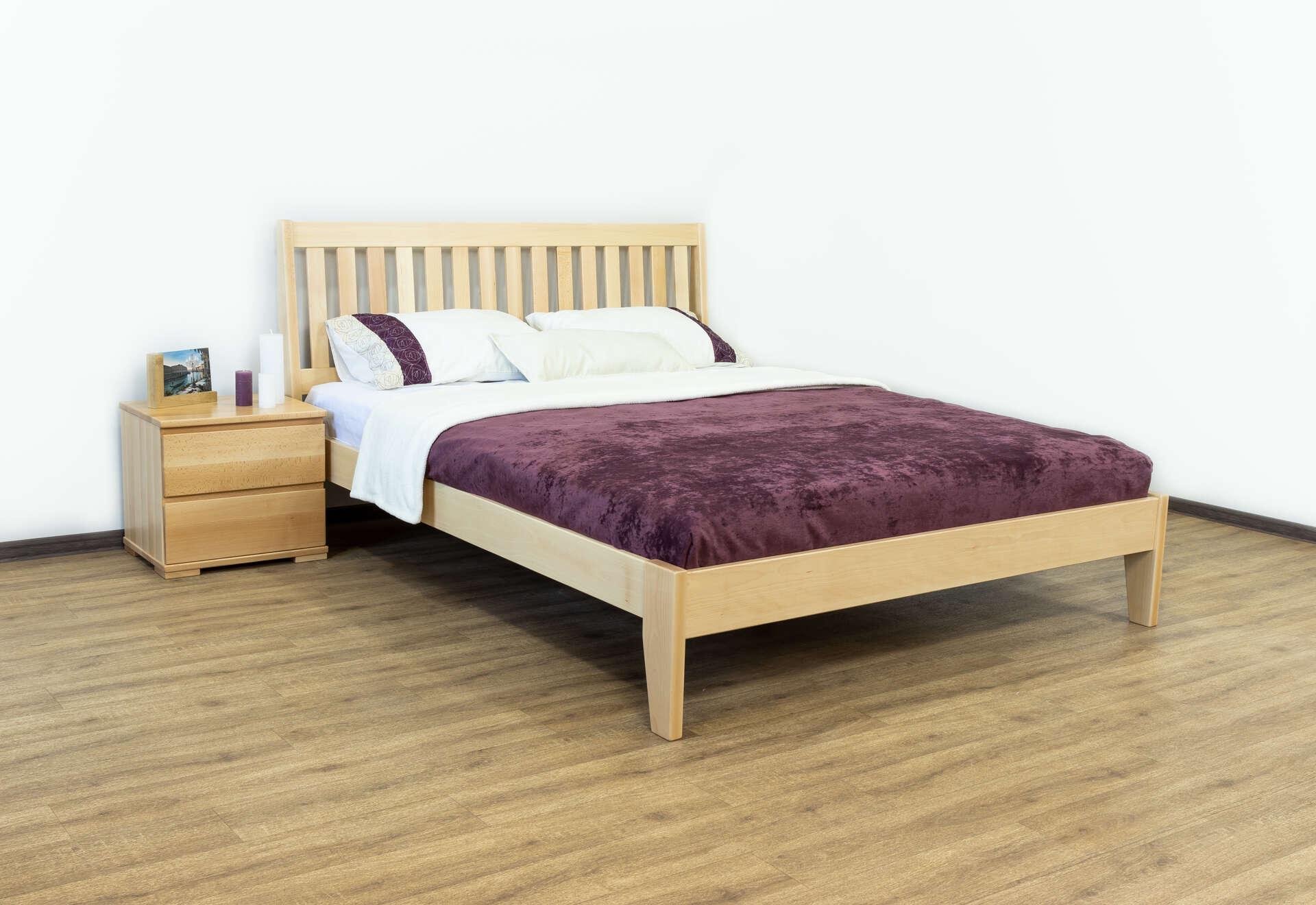 Кровать классическая полуторная Дримка Камилла деревянное покрытие лак 140х200 см Бук натуральный (49952)