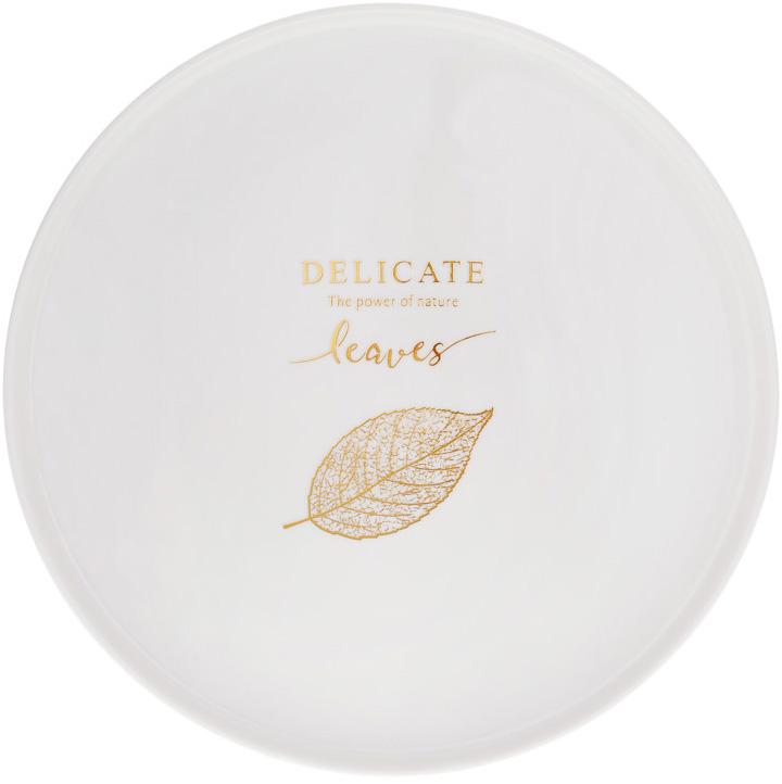 Блюдо фарфоровое Leaves круглое 33 см Белый/Золотой (BD-988-299)