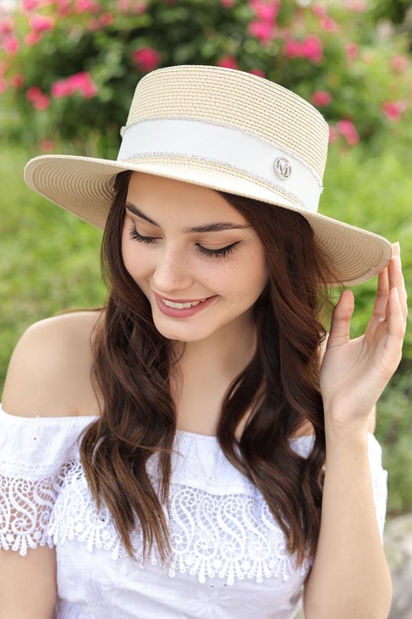 Шляпа женская Braxton канотье Марч Светло-бежевый (1746)