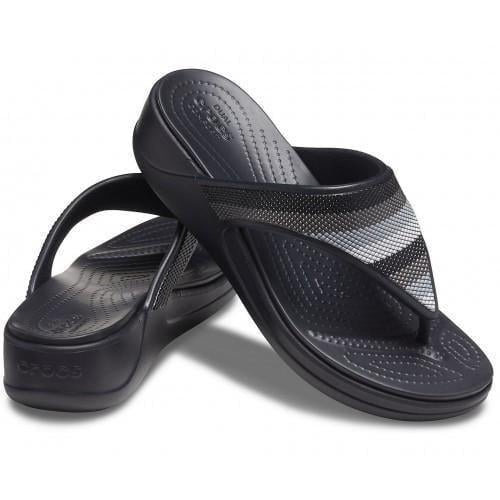 В'єтнамки жіночі Crocs Monterey Bead Strap Wedge Flip р. 38-39 Чорний (15383)