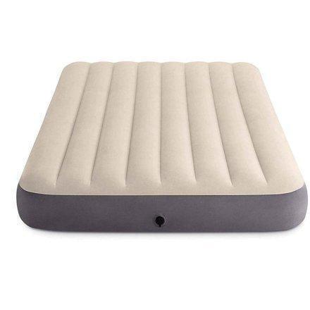 Надувной матрас полуторный Intex 64102 с двумя подушками и ручным насосом 137x191x25 см Серый (D-2019091835) - фото 3 Надувной матрас полуторный Intex 64102 с двумя подушками и ручным насосом 137x191x25 см Серый (D-2019091835) - фото 3