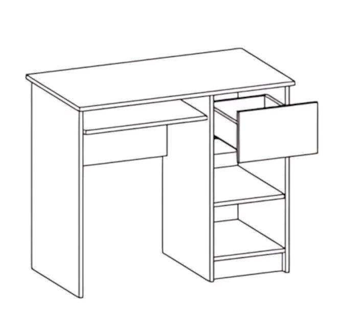 Письмовий стіл Мебель-Сервіс Bruklin 1Д1Ш Білий (28504471) - фото 2