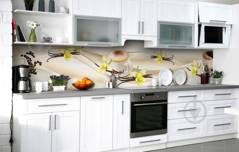 Скинали на кухню Zatarga «Ванильный кофе» 600х2500 мм виниловая 3Д наклейка кухонный фартук самоклеящаяся Скинали на кухню Zatarga «Ванильный кофе» 600х2500 мм виниловая 3Д наклейка кухонный фартук самоклеящаяся