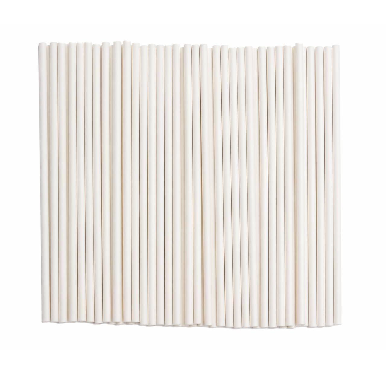 Палочки для леденцов и кейк попсов 15 см бумажные 50 шт. Белый (1ce442c4)