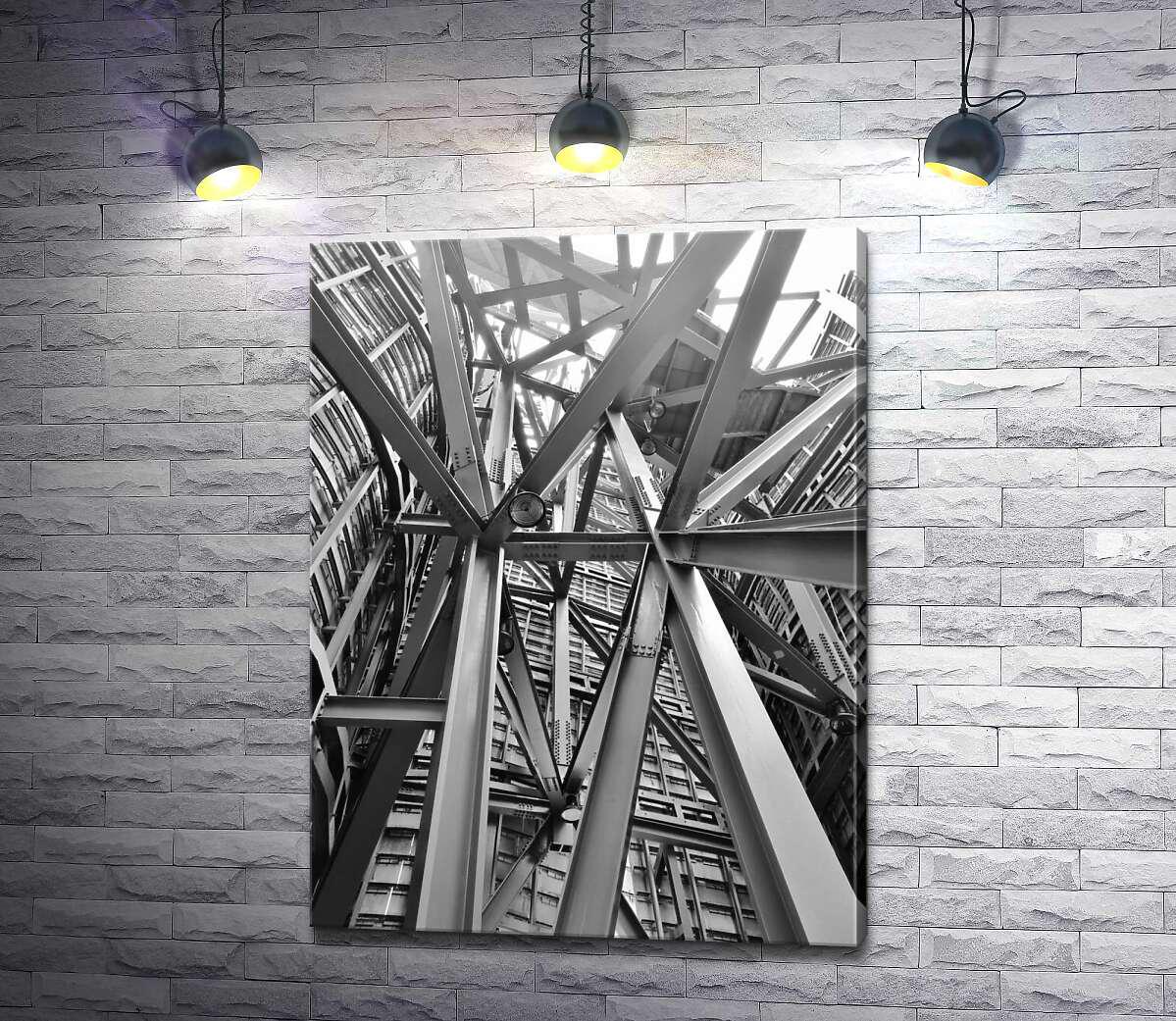 Картина ArtPoster Несущие металлические балки каркаса 75x100 см Модуль №1 (003953)