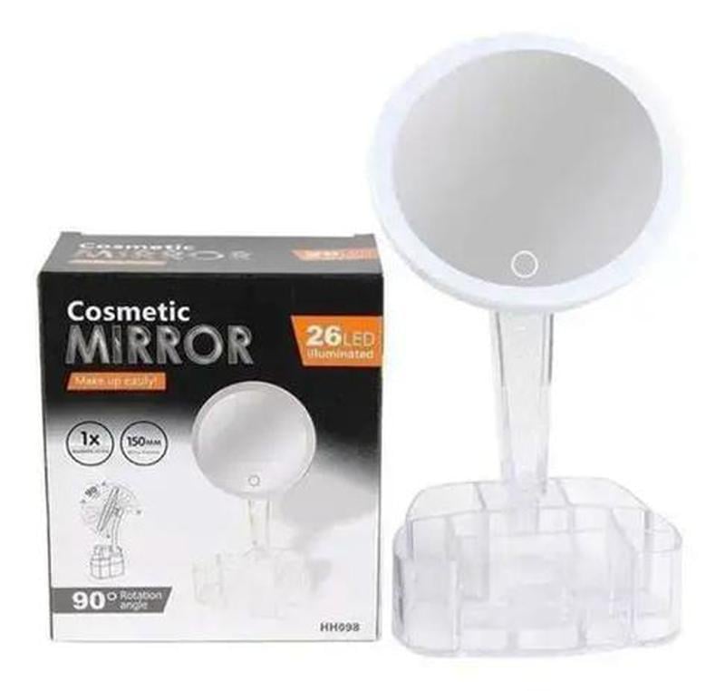 Дзеркало кругле XH-086 з LED підсвічуванням та органайзером (14825) - фото 4 Дзеркало кругле XH-086 з LED підсвічуванням та органайзером (14825) - фото 4