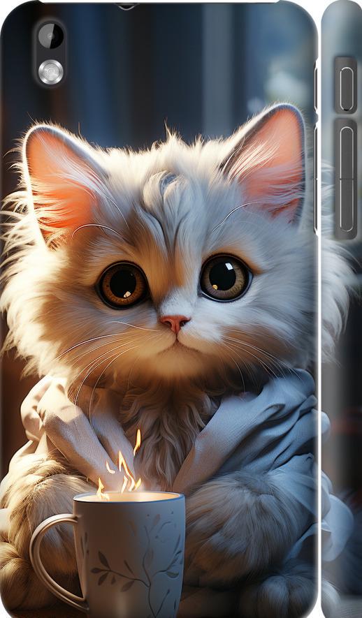 Чехол на HTC Desire 816 White cat (5646m-169-42517)