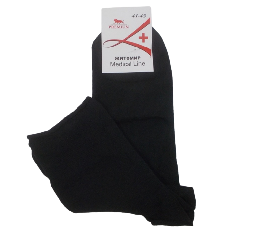 Носки без резинки Medical Line р. 41-45 Черный (1637357380)