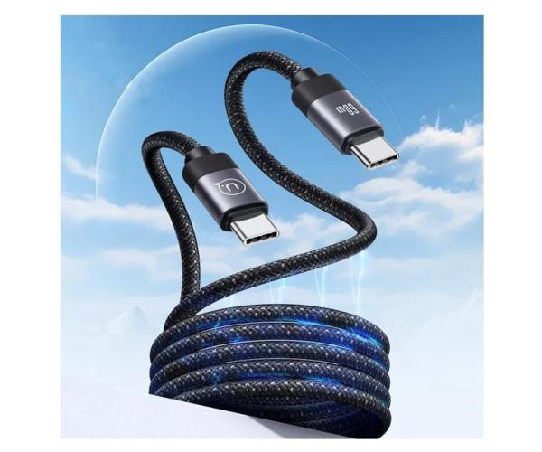 Кабель Data Usams US-SJ704 Magnetic Type-C-Type-C 60W 1 м Black (06SJ704USB01) - фото 3