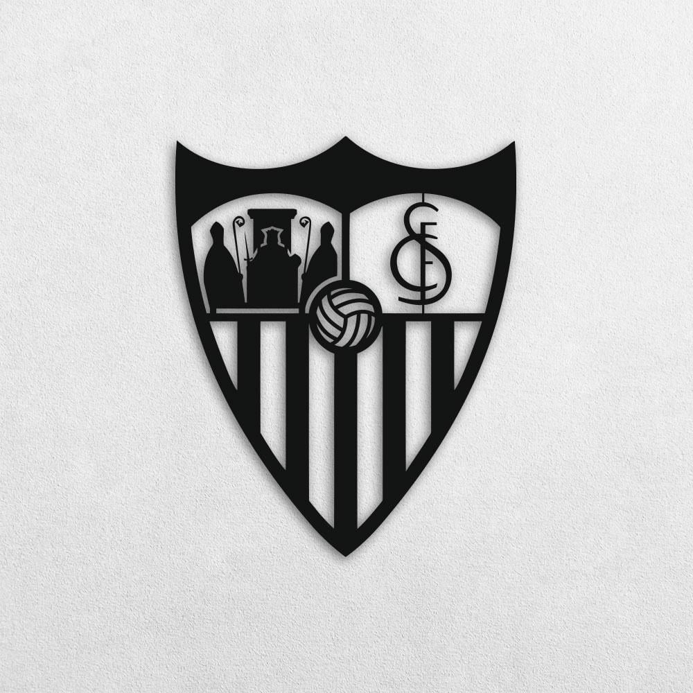 Настенное панно из дерева TWD FC Sevilla 70х57 см Черный (WALL51010L)