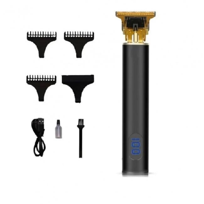 Триммер для волос/бороды/усов Domotec MS-437 аккумуляторный с LED-дисплеем USB 3 насадками (ML-05102)