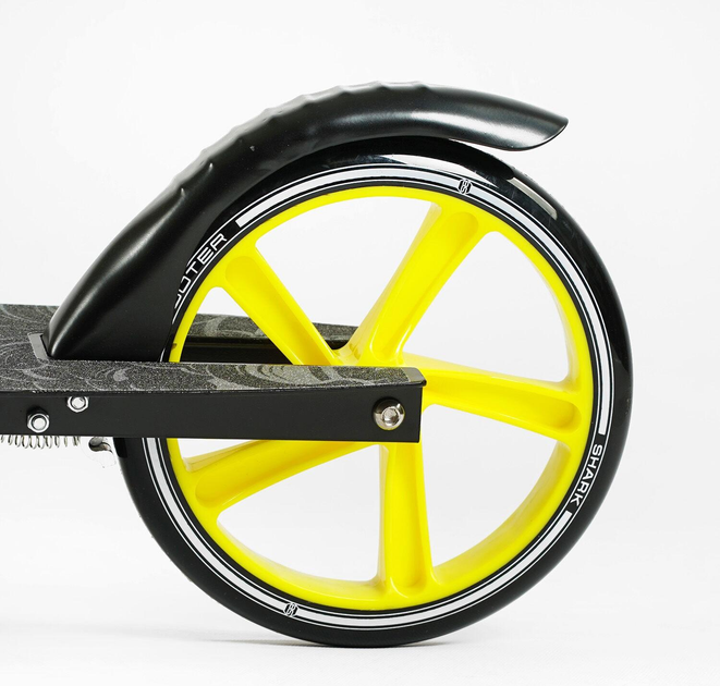 Самокат двоколісний Best Scooter SH-10865/4 SHARK з ручним гальмом/затискач керма/один амортизатор/в коробці/колеса PU 20 см (24996080) - фото 5