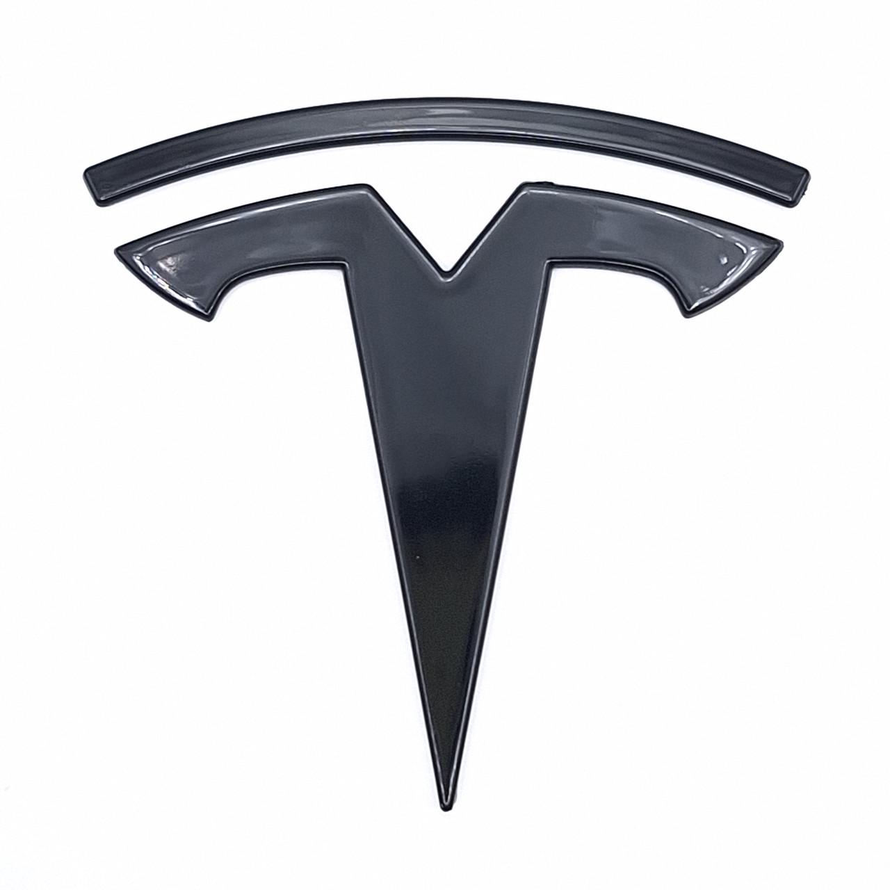 Эмблема Tesla Model 3 задняя 8,1х7,7 см Черный глянцевый (2313224490)