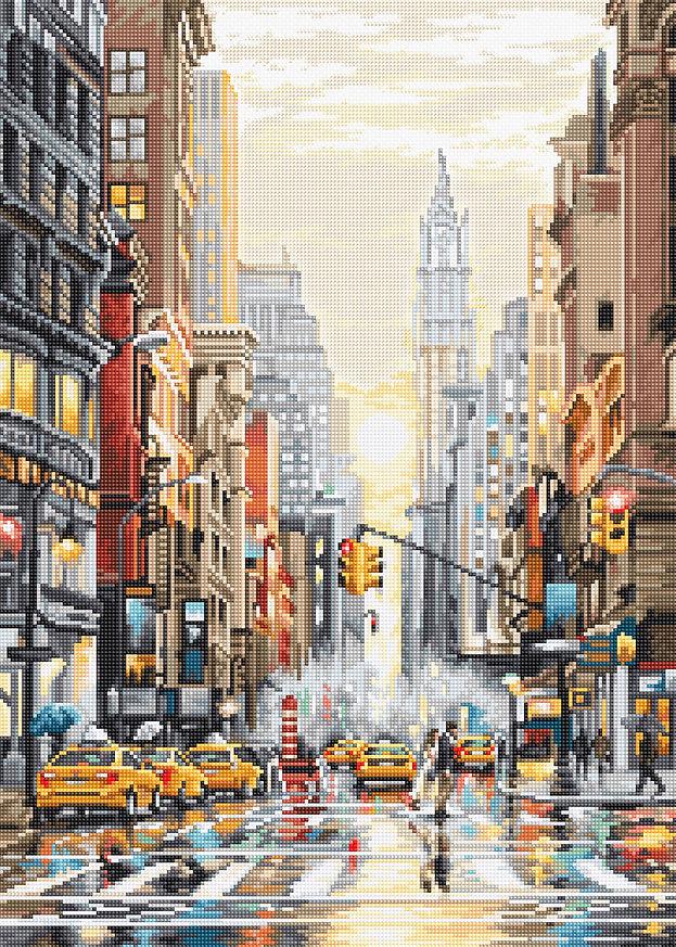Набор для вышивки крестиком L8025 Sunset on 5th Avenue/Range Cities