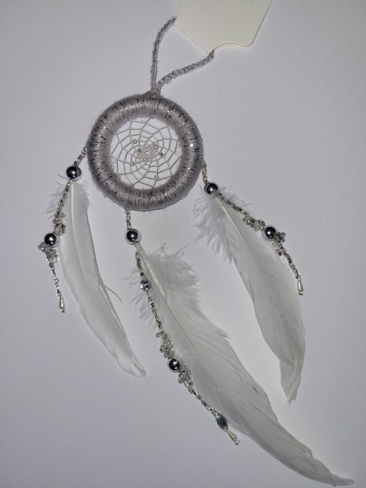 Ловець снів Срібний/Білий (125) - фото 1