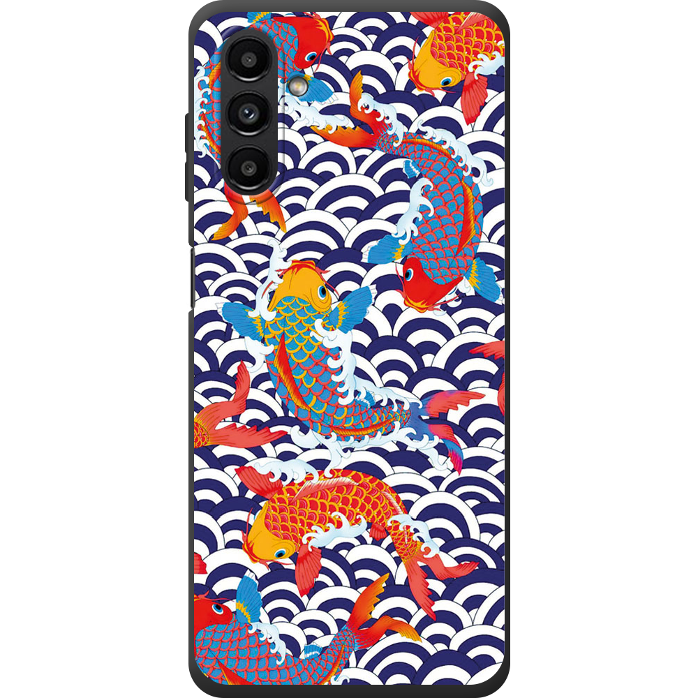 Чохол BoxFace Samsung Galaxy A13 (A136) Koi Fish Чорний силікон (44113-up2477-44166)