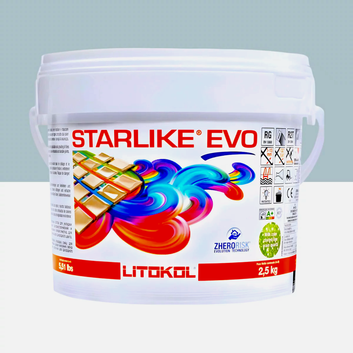 Затирка для плитки Litokol Starlike EVO 400 двокомпонентна епоксидна 2,5 кг Шалфей