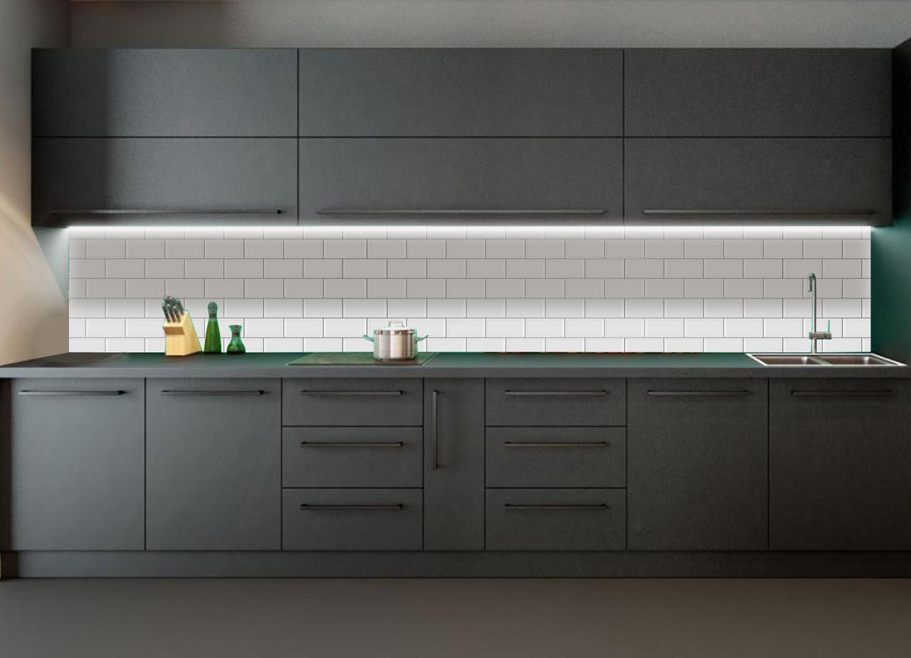 Фартук кухонный Текстура 03 из самоклеющейся виниловой пленки 60х250 см Серый