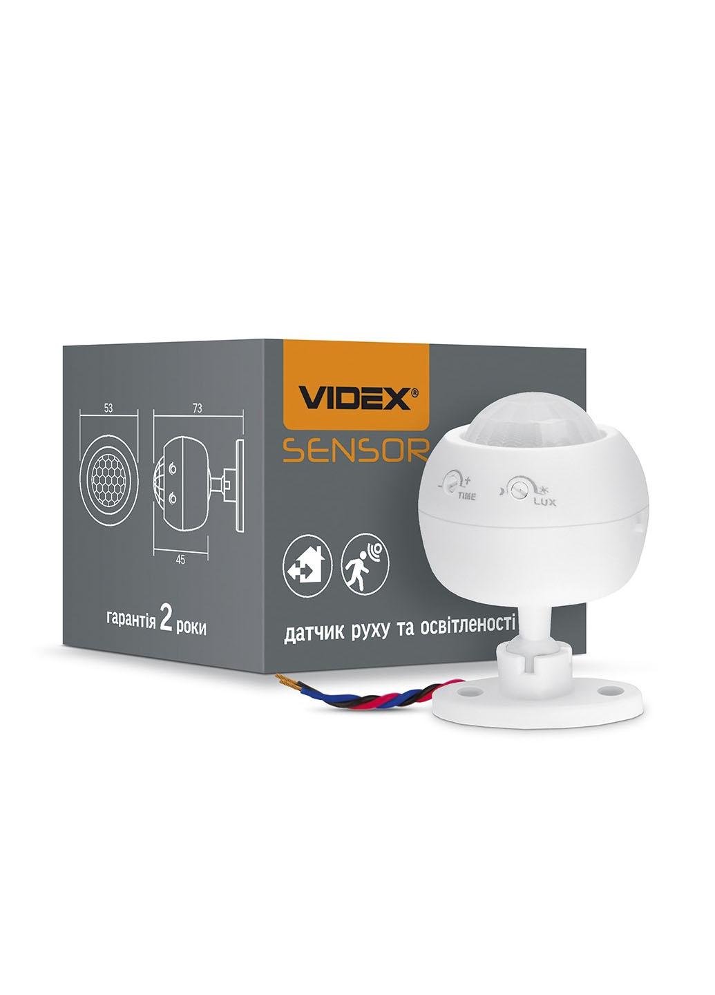 Датчик руху та освітленості Videx VL-SPS27W 220 V 1200 W інфрачервоний Білий (meg88665)