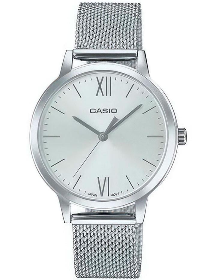 Наручные часы женские Casio LTP-E157M-7A Timeless Collection Lady Timeless Collection со стальным корпусом Серебряный (2912847461)