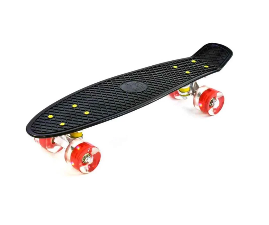 Пенниборд 0990 Best Board Черный доска 55 см PU колеса с подсветкой