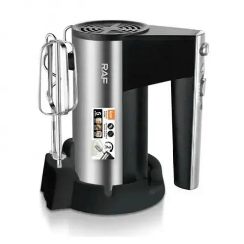 Миксер ручной для сбивания RAF R-6629А 800 Вт 5 скоростей с подставкой и кнопкой для снятия насадок нержавеющая сталь Миксер ручной для сбивания RAF R-6629А 800 Вт 5 скоростей с подставкой и кнопкой для снятия насадок нержавеющая сталь