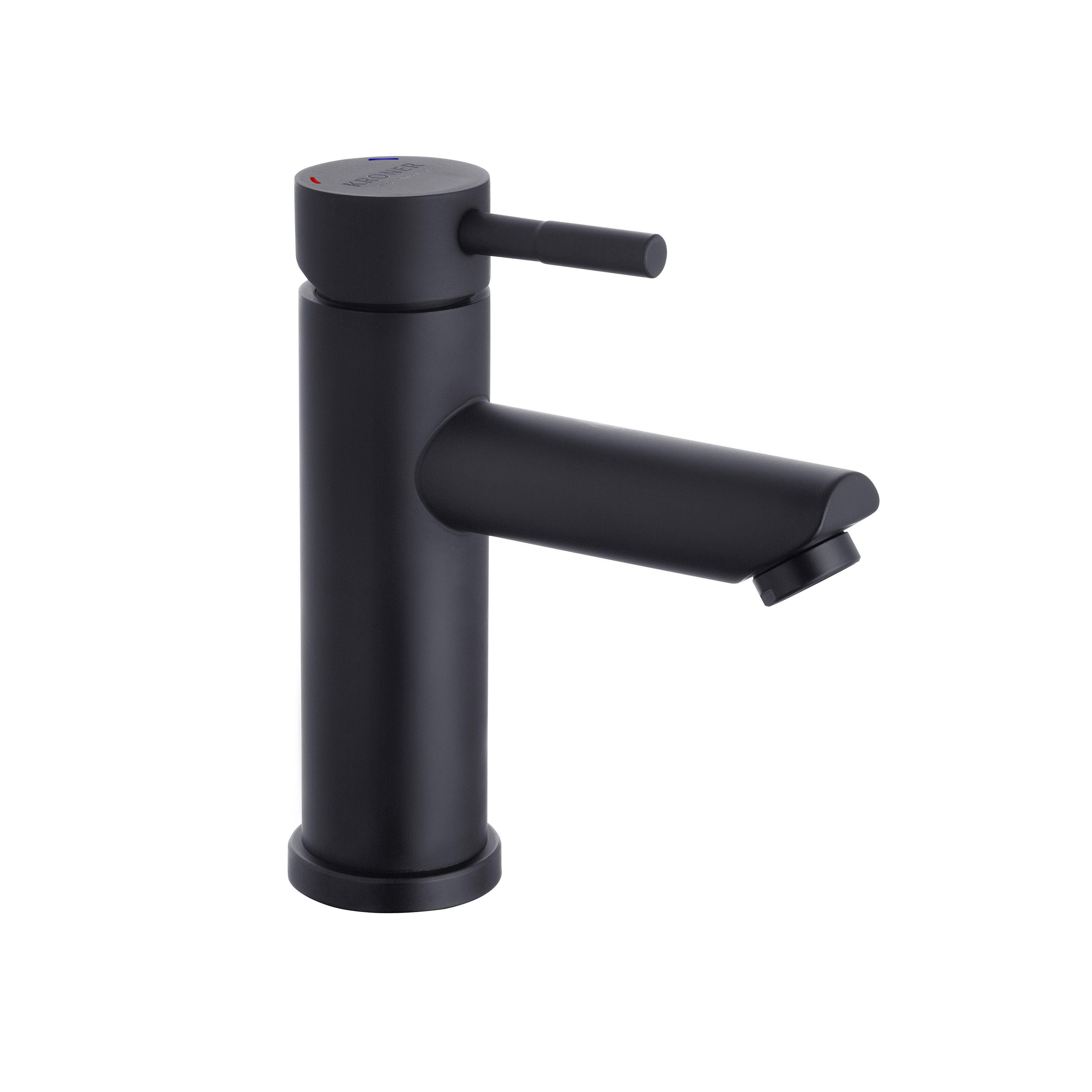 Смеситель для умывальника KRONER Edelstahl Klassisch-SCH010 CV025653 однорычажный Черный (137856)