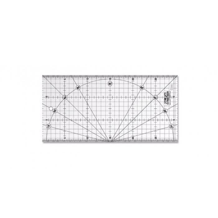 Линейка-шаблон Olfa MQR-15x30 акриловая/нескользящая матовая поверхность 150х300х3 мм 951531 (11723)